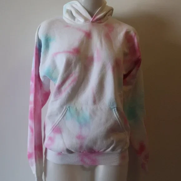 Bloomingdale's Tops Womens Bloomingdales White Pink Aqua Tie